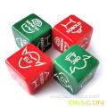 Colorful Custom Engraving Dice Cube in Straight Style